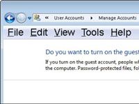 Configuración de una cuenta de invitado en una red principal de Windows 7