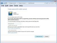 Configuración de cuentas de usuario y contraseñas en una red principal de Windows 7
