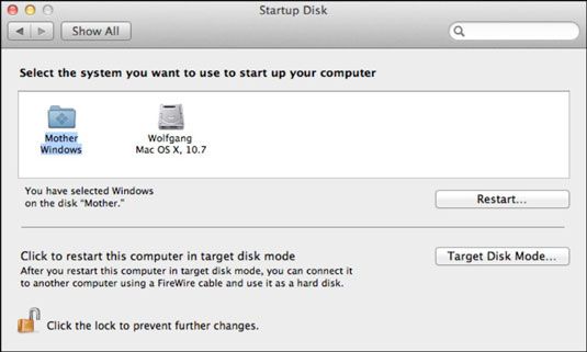 ���� - Cambiar entre sus Mac OS X y Windows particiones