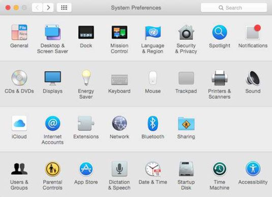 ���� - Preferencias del sistema en OS X Yosemite