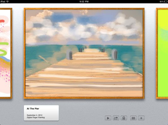 ���� - Enseñar a los estudiantes a pintar una fotografía con pinceles aplicación para iPad