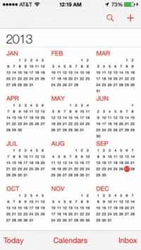 Los 5 puntos de vista de la aplicación iphone 5 calendario