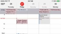 Los 5 puntos de vista de la aplicación iphone 5 calendario