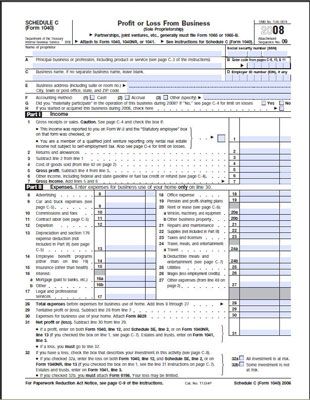 ���� - Los formularios de impuestos federales para una empresa unipersonal